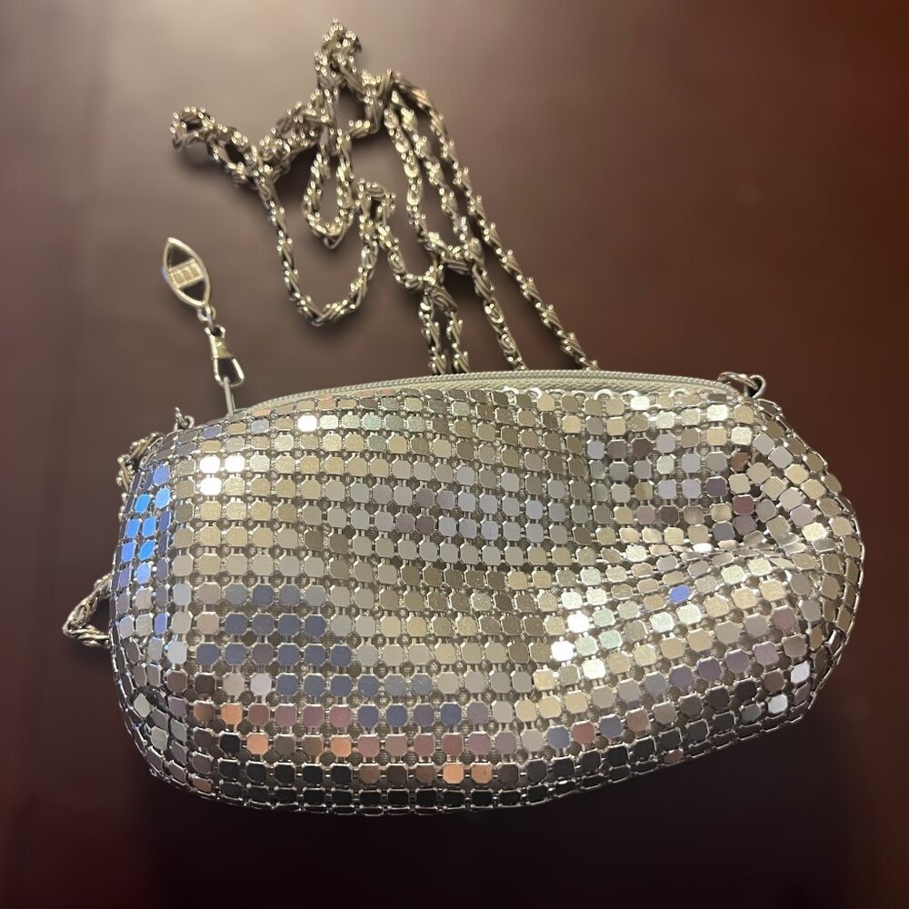 Vintage Metalic Mesh Crossover Bag